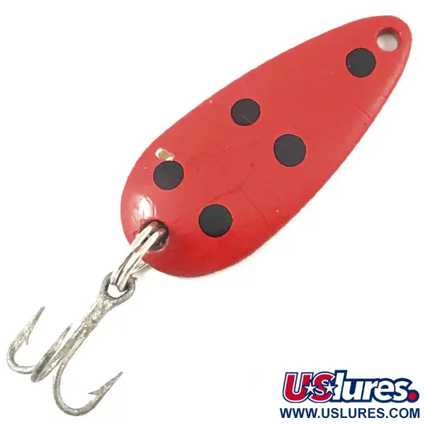 Vintage  Eppinger Dardevle Midget, 3/16oz Red / Black / Brass fishing spoon #3860