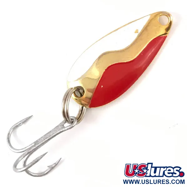 Vintage  Acme Kamlooper WEE, 1/8oz Red / White / Gold fishing spoon #3862