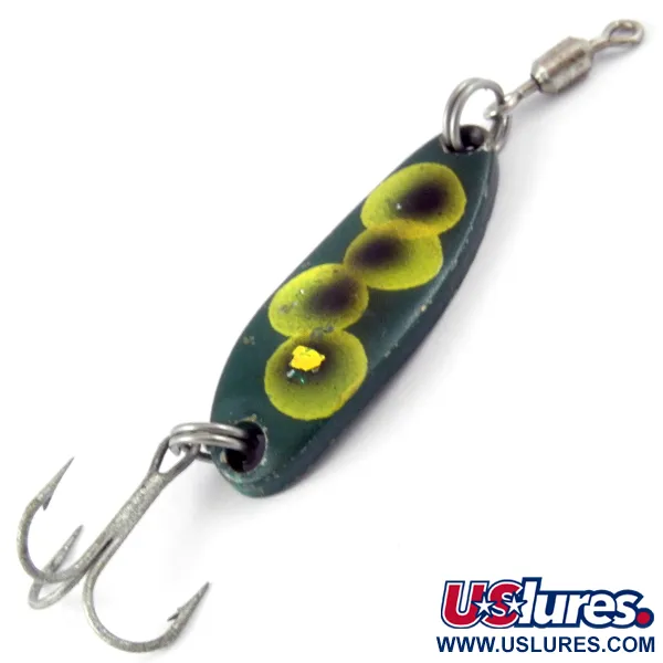 Vintage  Luhr Jensen Krocodile, 1/4oz Frog fishing spoon #3864