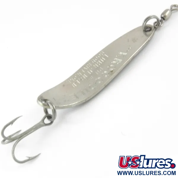 Vintage  Luhr Jensen Krocodile Die #3, 1/3oz Trout / Nickel fishing spoon #3865