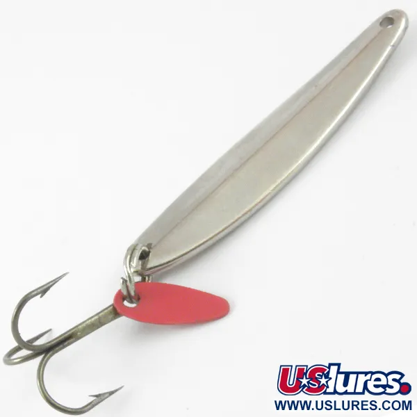 Vintage   Bay de Noc Swedish pimple, 1/4oz Nickel / Golden Hologram fishing spoon #3868