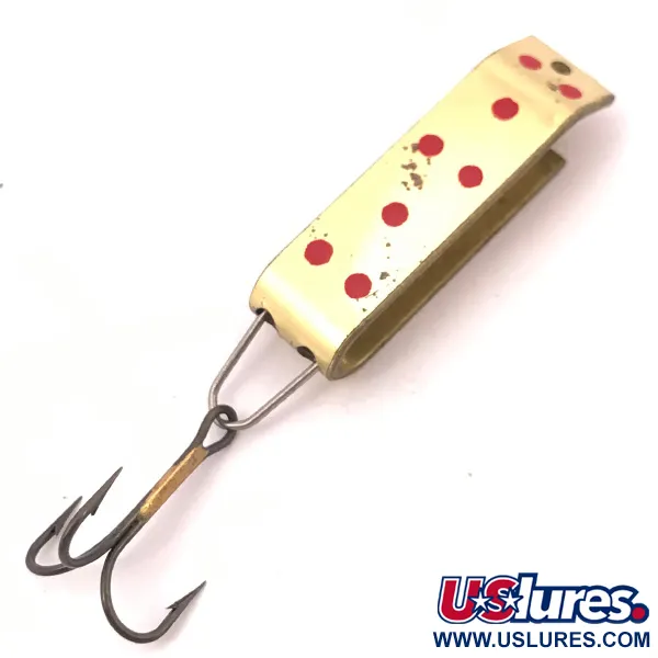 Vintage   Jake's Lures Lil Jake, 1/4oz Gold / Red fishing spoon #3910