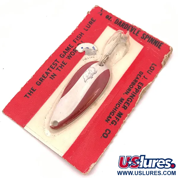  Eppinger Dardevle Spinnie, 1/3oz Red / White fishing spoon #3913
