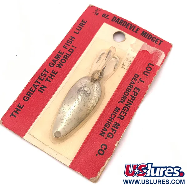  Eppinger Dardevle Midget, 3/16oz Nickel fishing spoon #3914