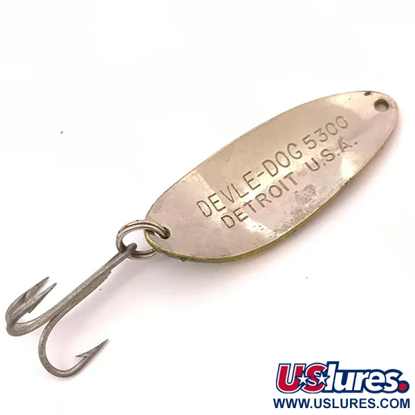 Vintage  Eppinger Dardevle Devle Dog 5300, 1/3oz Frog fishing spoon #3917