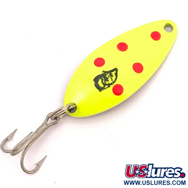  Eppinger Dardevle Devle Dog 5200, 1/4oz Fluorescent Yellow UV Glow in UV light, Fluorescent fishing spoon #3940