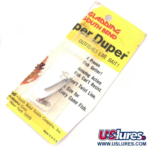  South Bend Super-Duper 500, 3/64oz Nickel / Red fishing spoon #3930