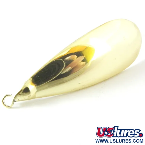 Vintage   Weedless Johnson Silver Minnow, 1/3oz Gold fishing spoon #3950