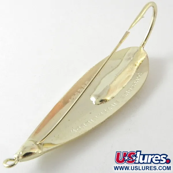 Vintage   Weedless Johnson Silver Minnow, 1/3oz Gold fishing spoon #3950