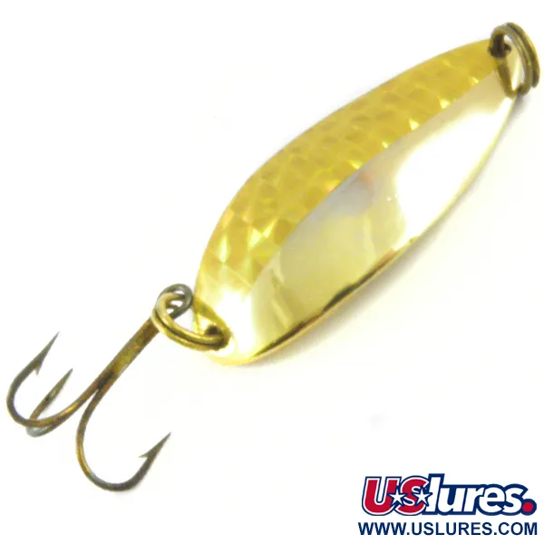 Vintage  Seneca Little Cleo (Hula Girl), 2/3oz Gold fishing spoon #3957