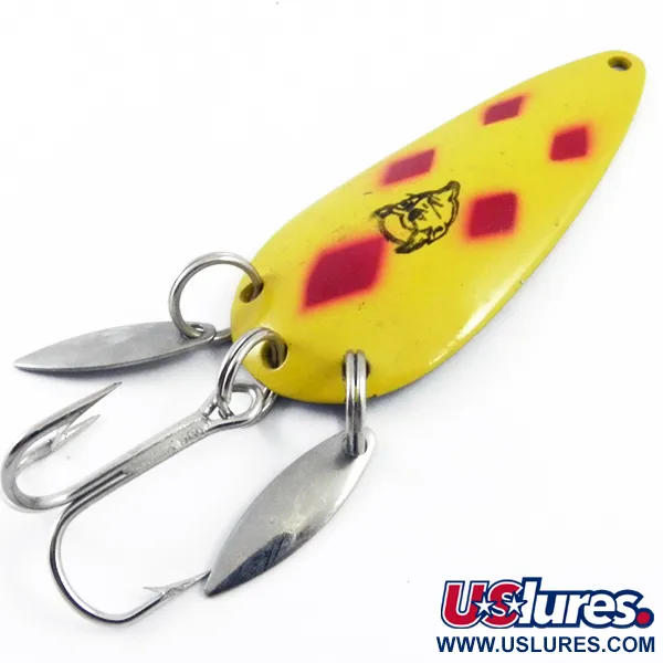  Eppinger Dardevle Imp Klicker, 2/5oz Five of Diamonds / Bronze (Brass) fishing spoon #3958