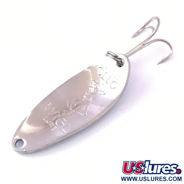 Vintage  Seneca Little Cleo (Hula Girl), 1/3oz Blue / Nickel fishing spoon #3976