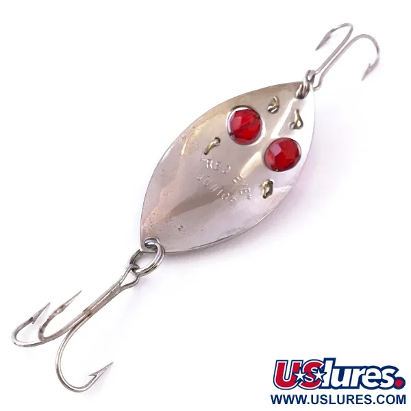 Vintage  Eppinger Red Eye junior, 1/2oz Nickel / Blue / Red Eyes fishing spoon #3977