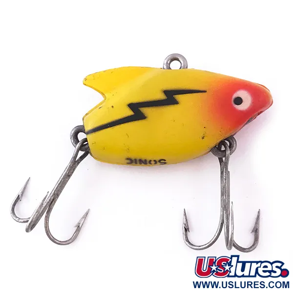 Vintage   Heddon Sonic, 1/3oz Yellow fishing lure #3995