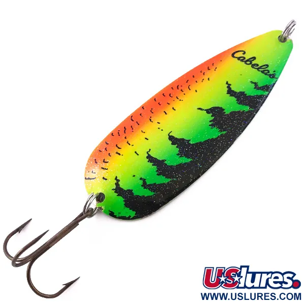 Vintage   Cabela's UV, 1 1/4oz Fire Tiger fishing spoon #3996