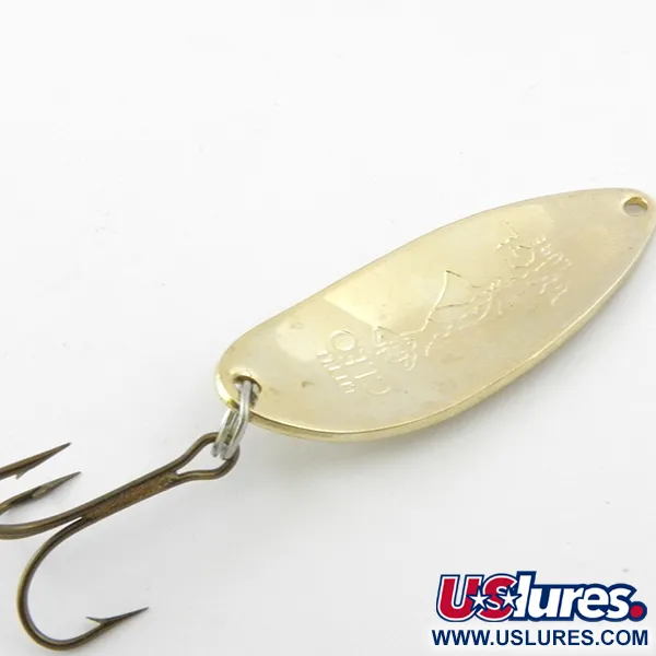 Vintage  Seneca Little Cleo (Hula Girl), 1/2oz Gold fishing spoon #4014