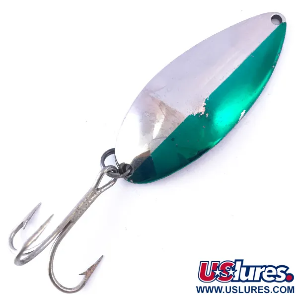 Vintage  Seneca Little Cleo (Hula Girl), 3/4oz Nickel / Green fishing spoon #4046