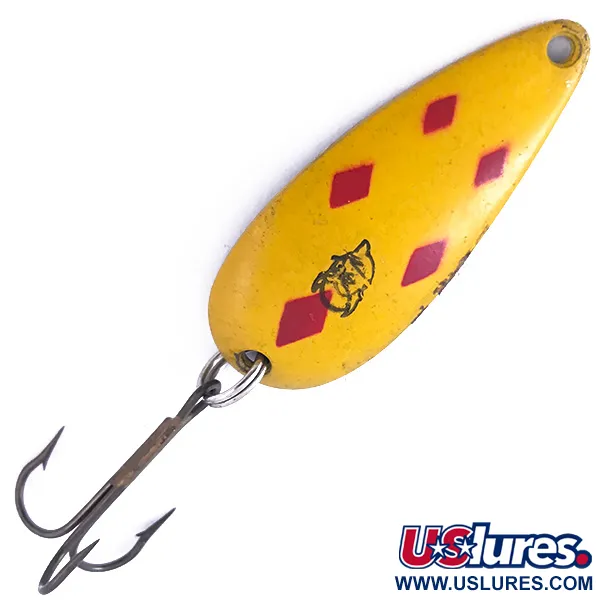 Vintage  Eppinger Dardevle Spinnie, 1/3oz Five of Diamonds fishing spoon #4063