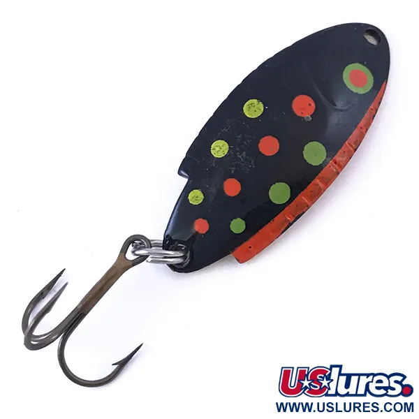 Vintage   Thomas Buoyant, 3/16oz Black Trout / Yellow fishing spoon #4069