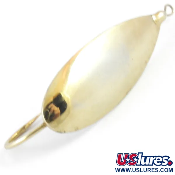 Vintage   Weedless Johnson Silver Minnow, 2/5oz Gold fishing spoon #4072