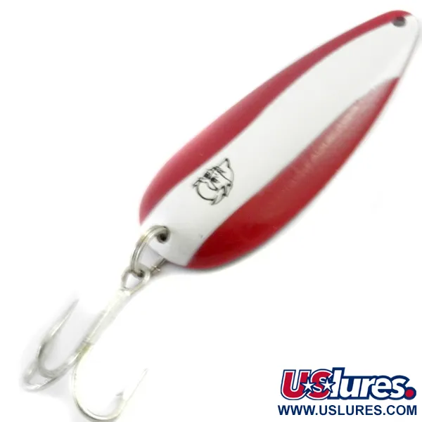 Vintage  Eppinger Dardevle Dardevlet , 3/4oz Red / White / Nickel fishing spoon #4080