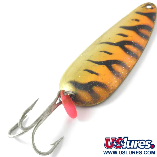 Vintage  Boss Lures Boss Spoon UV, 2/3oz Golden Tiger fishing spoon #4085