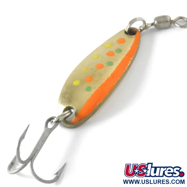 Vintage  Luhr Jensen Krocodile, 1/3oz Golden Trout fishing spoon #4090
