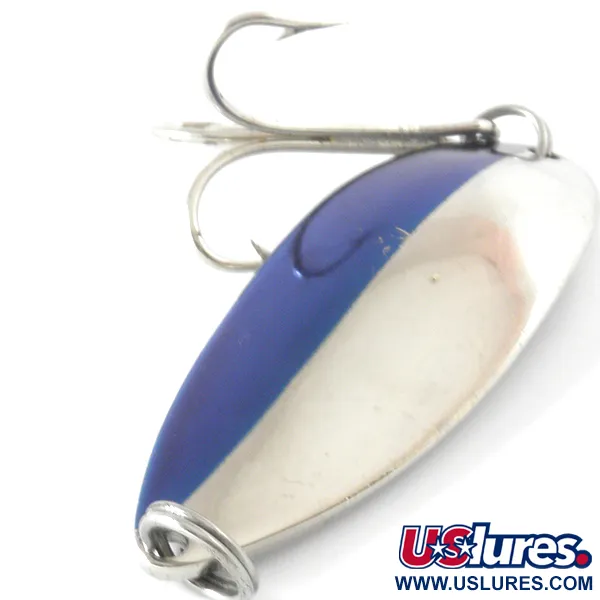 Vintage  Seneca Little Cleo (Hula Girl), 3/4oz Nickel / Blue fishing spoon #4094