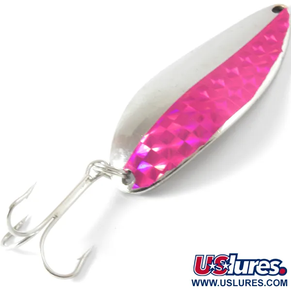 Vintage  Seneca Little Cleo (Hula Girl), 3/4oz Nickel / Red fishing spoon #4095