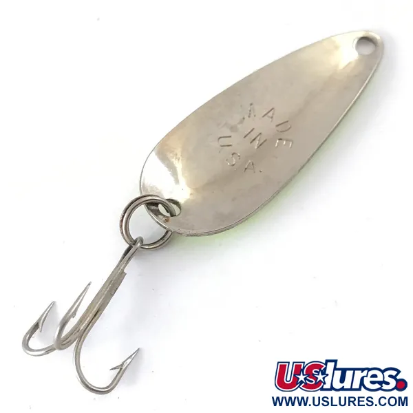 Vintage  Worth Chippewa, 1/4oz Yellow / Nickel fishing spoon #4113