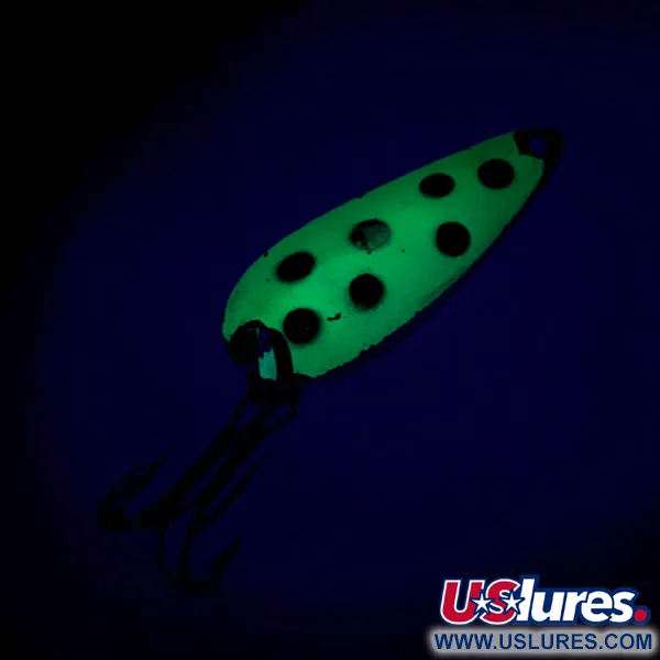 Vintage  Worth Chippewa, 1/4oz Yellow / Nickel fishing spoon #4113