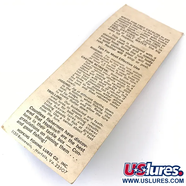   Hopkins s1 Jig Lure, 1/2oz Hammered Nickel fishing spoon #4125