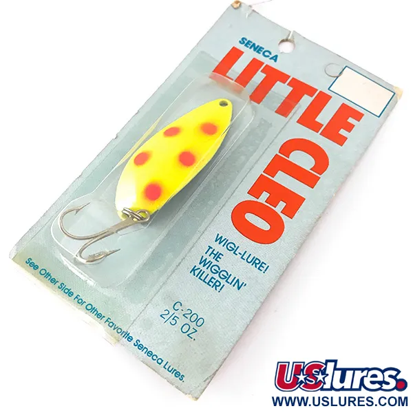  Seneca Little Cleo (Hula Girl) UV, 1/2oz Yellow / Red / Nickel fishing spoon #4127