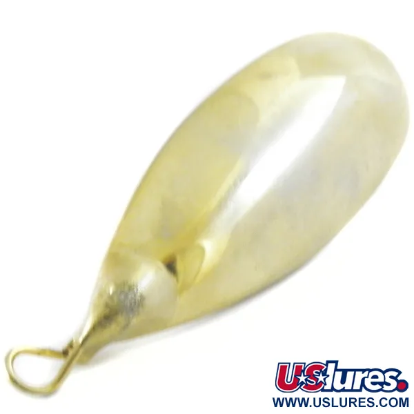 Vintage   Weedless Johnson Silver Minnow, 3/16oz Gold fishing spoon #4133