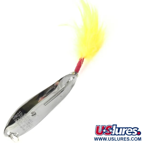 Vintage  Crippled Alewive Lure Crippled Alewive, 2/5oz Nickel fishing spoon #4138