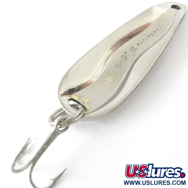 Vintage  Luhr Jensen Hot Shot, 1/3oz Nickel fishing spoon #4154
