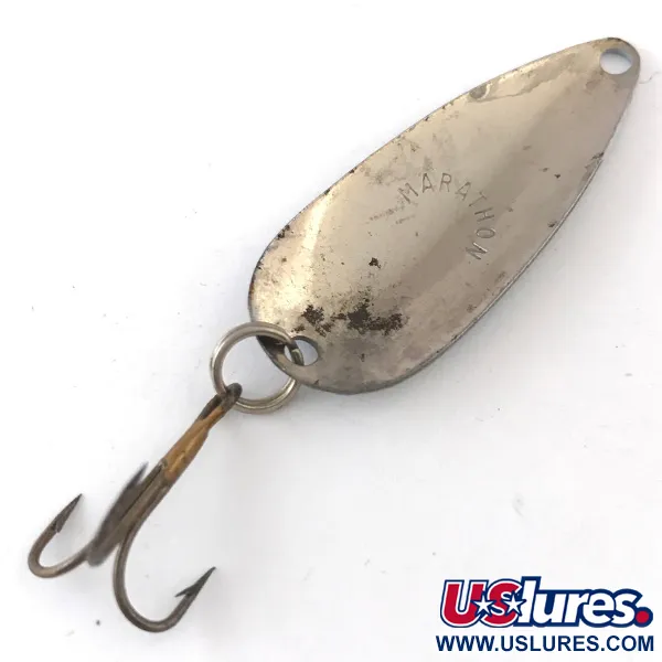 Vintage  Marathon  Marathon, 3/16oz Light Blue / Nickel fishing spoon #4161