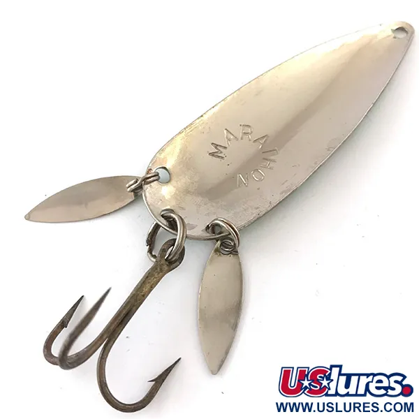 Vintage   Marathon UV, 3/5oz Frog UV Glow in UV light, Fluorescent
  fishing spoon #4162