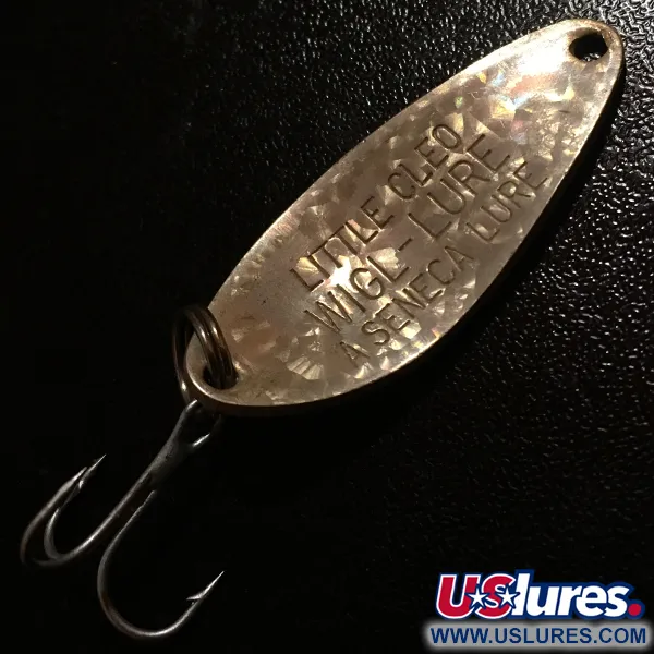 Vintage  Seneca Little Cleo Crystal, 1/4oz Crystal (Golden Scale) fishing spoon #4169