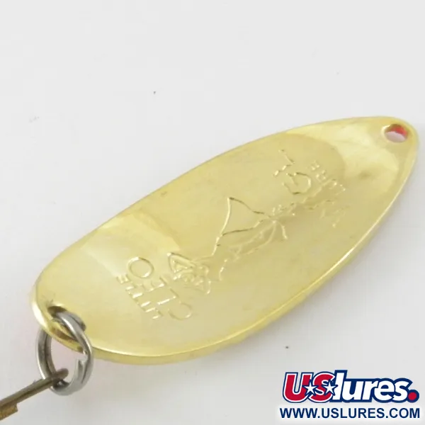 Vintage  Seneca Little Cleo (Hula Girl), 1/2oz Gold / Orange fishing spoon #4174