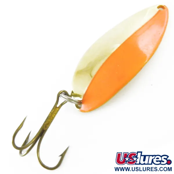 Vintage  Seneca Little Cleo (Hula Girl), 1/2oz Gold / Orange fishing spoon #4174