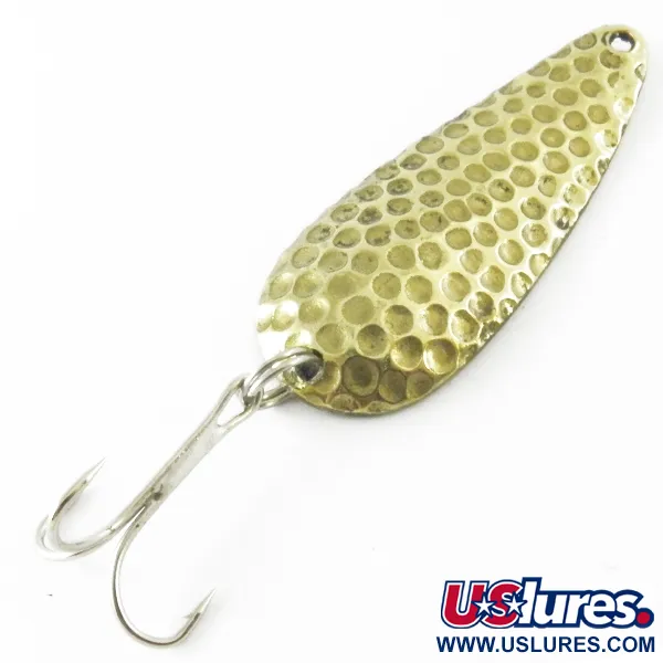 Vintage  Eppinger Dardevle Imp, 2/5oz Hammered Brass fishing spoon #4180