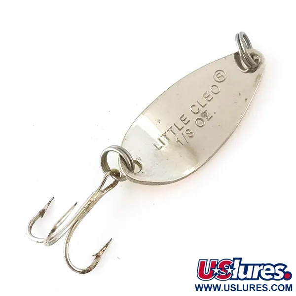 Vintage   Acme Little Cleo, 1/8oz Yellow / Orange / Nickel fishing spoon #4199