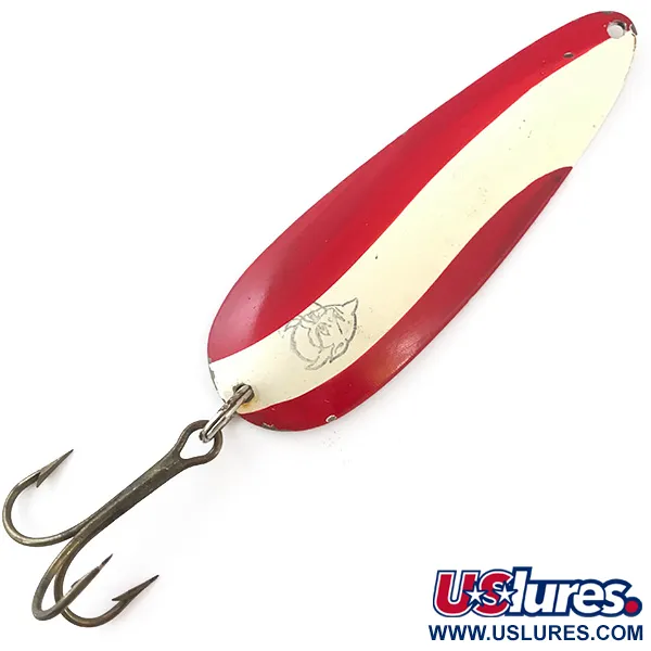 Vintage  Eppinger Dardevle, 1oz Red / White / Nickel fishing spoon #4200