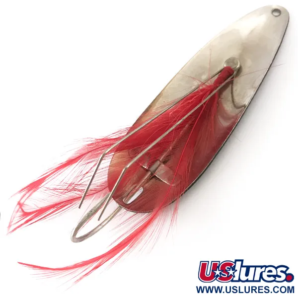 Vintage  Eppinger  Weedless Dardevle, 1oz Black / White / Nickel fishing spoon #4205