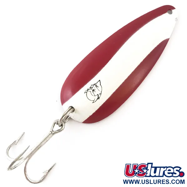 Vintage  Eppinger Dardevle Dardevlet , 3/4oz Red / White / Nickel fishing spoon #4206