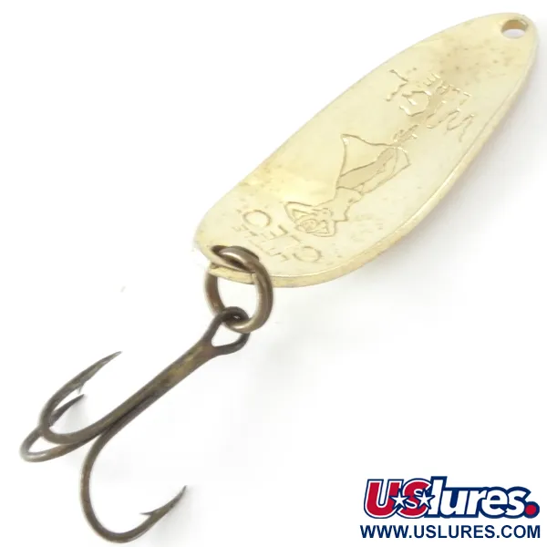 Vintage  Seneca Little Cleo (Hula Girl), 1/3oz Gold fishing spoon #4208