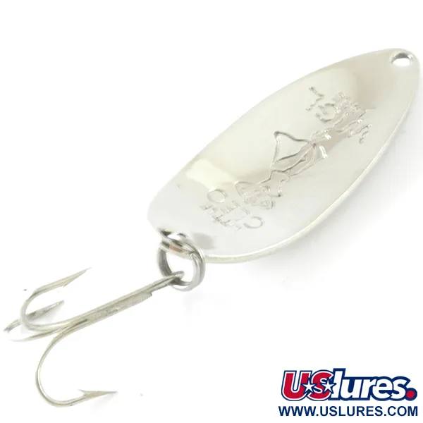 Vintage  Seneca Little Cleo (Hula Girl), 1/2oz Nickel / Blue fishing spoon #4218