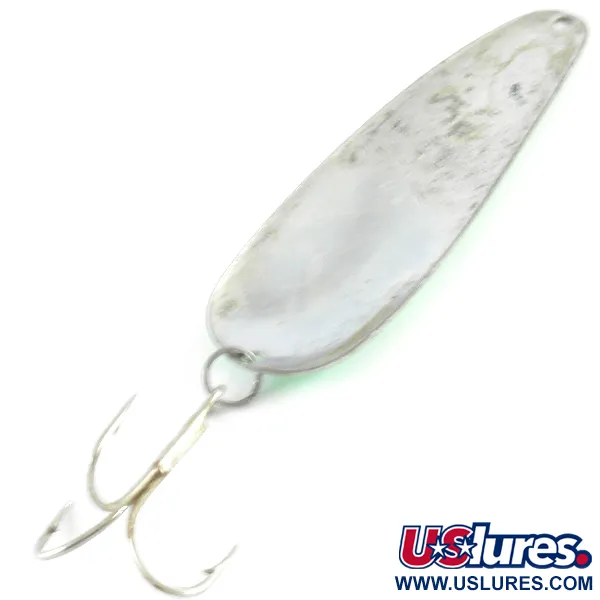 Vintage  Worth Chippewa, 2/3oz Green / Black / Nickel fishing spoon #4230
