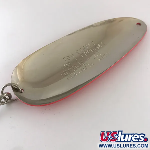 Vintage  Eppinger Dardevle Huskie Junior, 2oz Salmon / Nickel fishing spoon #4244